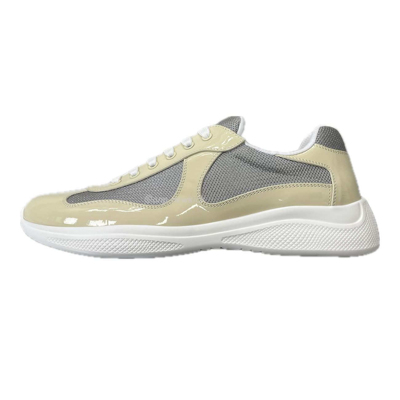 Prada Americas Cup Low Top Beige Sneakers (1) - www.newkick.vip